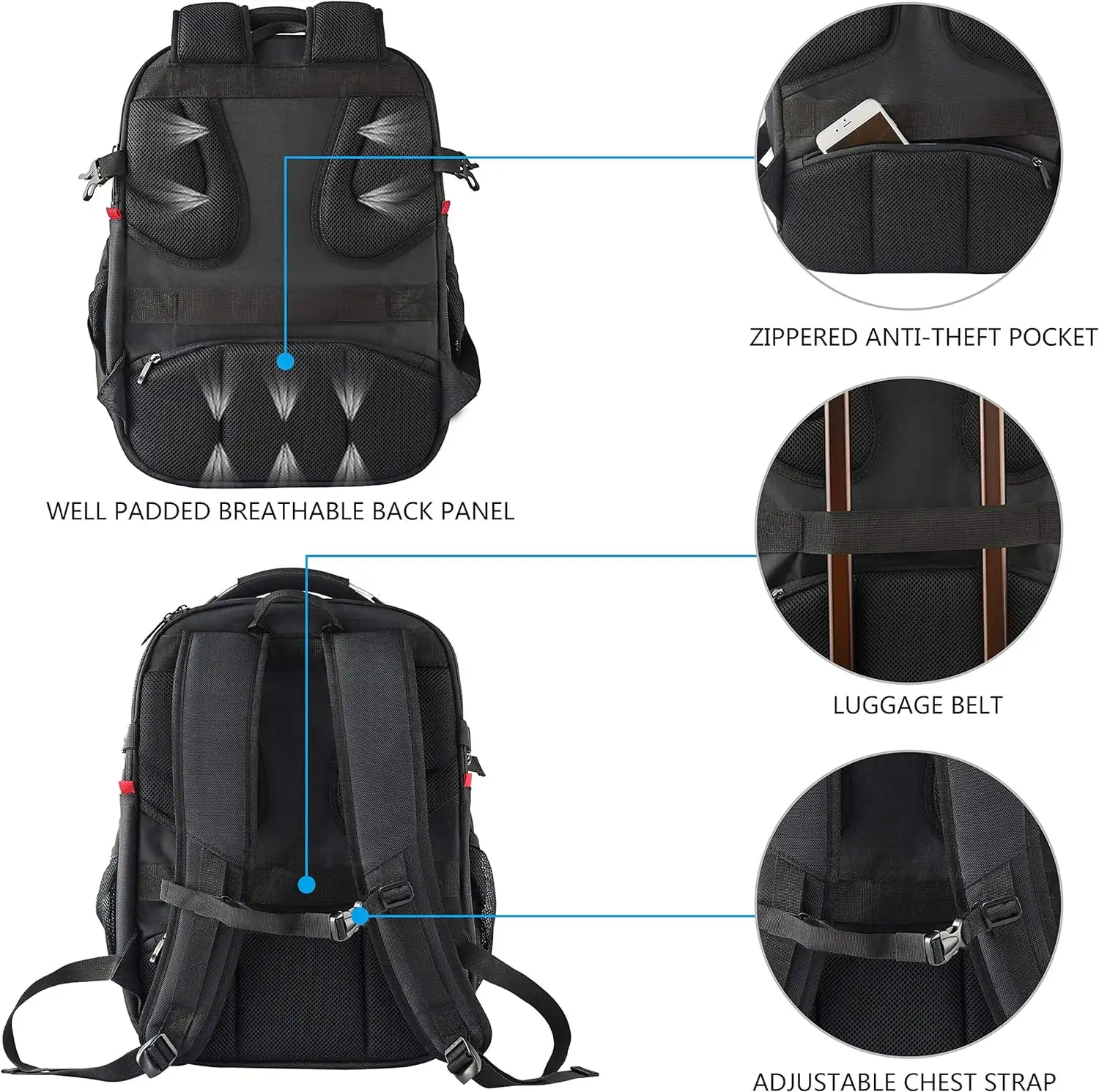 KROSER Travel Laptop Backpack 17.3 Inch XL Computer Backpack - 91tnmxylswl._ac_sl1500_